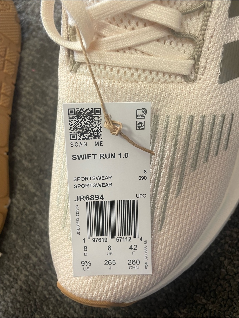 NWOT Women’s Size 9.5 Adidas Swift Run 1.0 - Picture 8 of 10